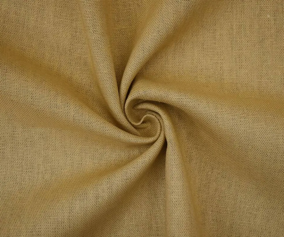 Beige Solid Linen Woven Shirting Fabric By the Yard