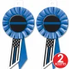 Beistle 6.5" Blue Stripe Law Enforcement Rosettes, 2ct.