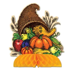 Beistle 8.5" Cornucopia Centerpieces, 3ct.