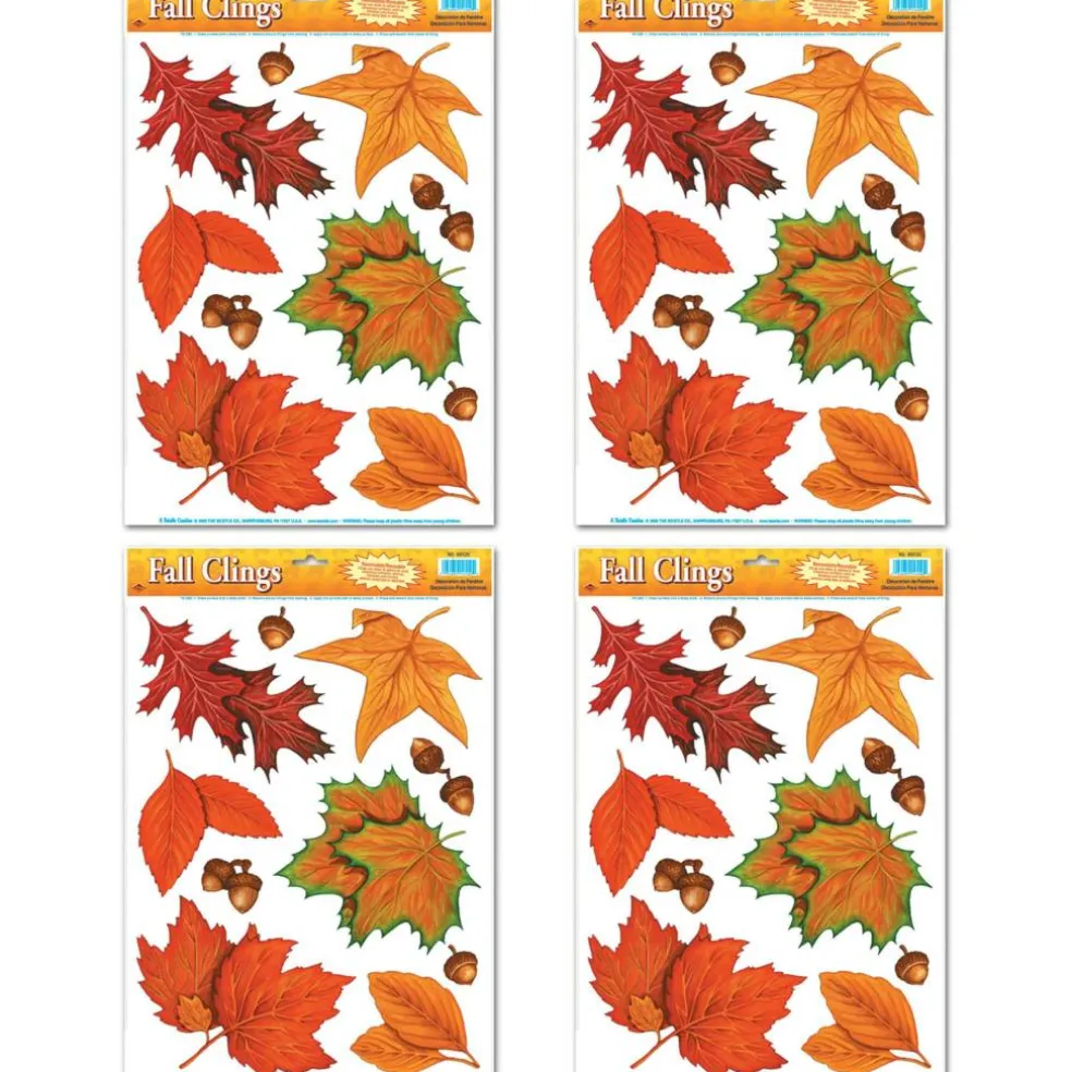 Beistle Fall Leaf Cling Packs, 4ct.