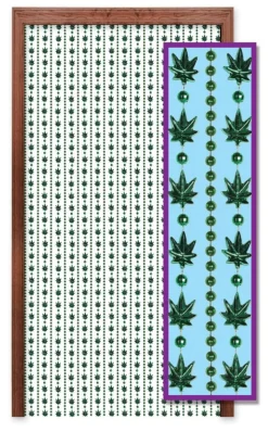 Beistle 6Feet 6in. x 24in. Weed Bead Curtain - 1 Pack