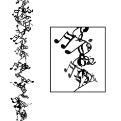 Beistle 25ft. Black Gleam 'N Flex Musical Notes Garlands, 2ct.