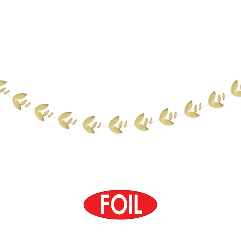 Beistle 11ft. Gold Foil Leaves Garlands, 2ct.