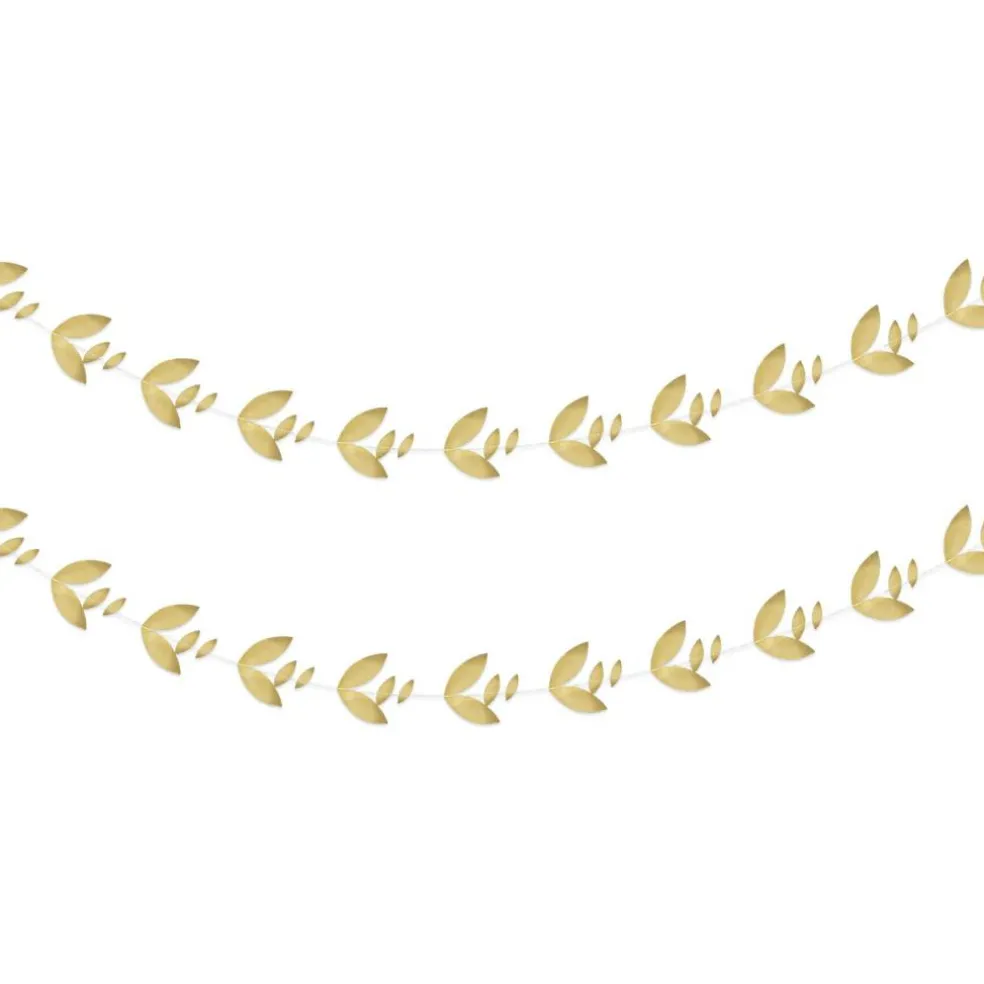 Beistle 11ft. Gold Foil Leaves Garlands, 2ct.