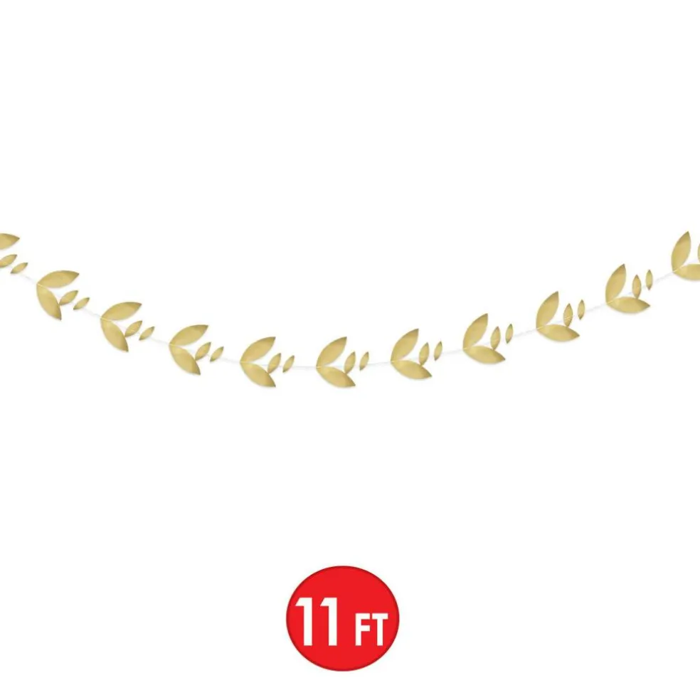 Beistle 11ft. Gold Foil Leaves Garlands, 2ct.