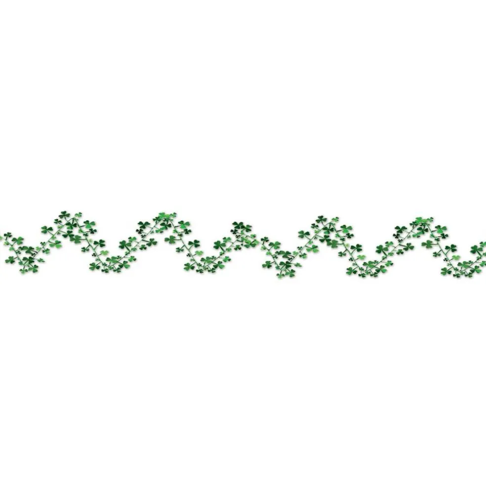 Beistle 25ft. Green Gleam 'N Flex Shamrock Garlands, 2ct.