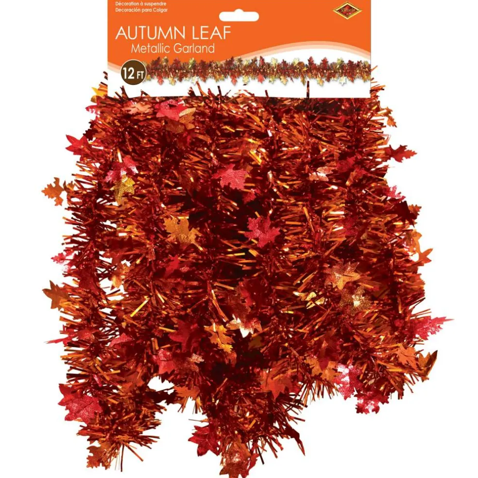 Beistle 12ft. Metallic Autumn Leaf Garlands, 2ct.
