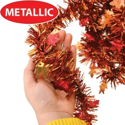 Beistle 12ft. Metallic Autumn Leaf Garlands, 2ct.
