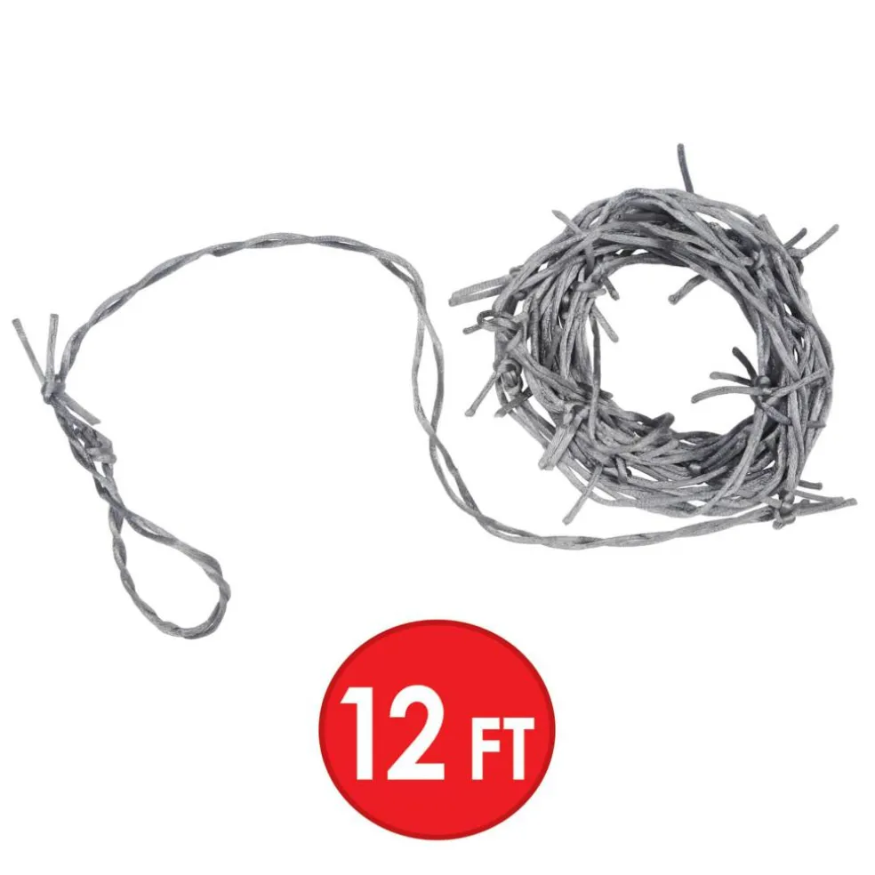 Beistle 12ft. Silver Barbed Wire Garland