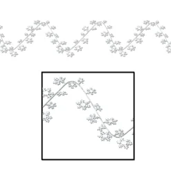 Beistle 25ft. White Gleam 'N Flex Snowflake Garlands, 2ct.