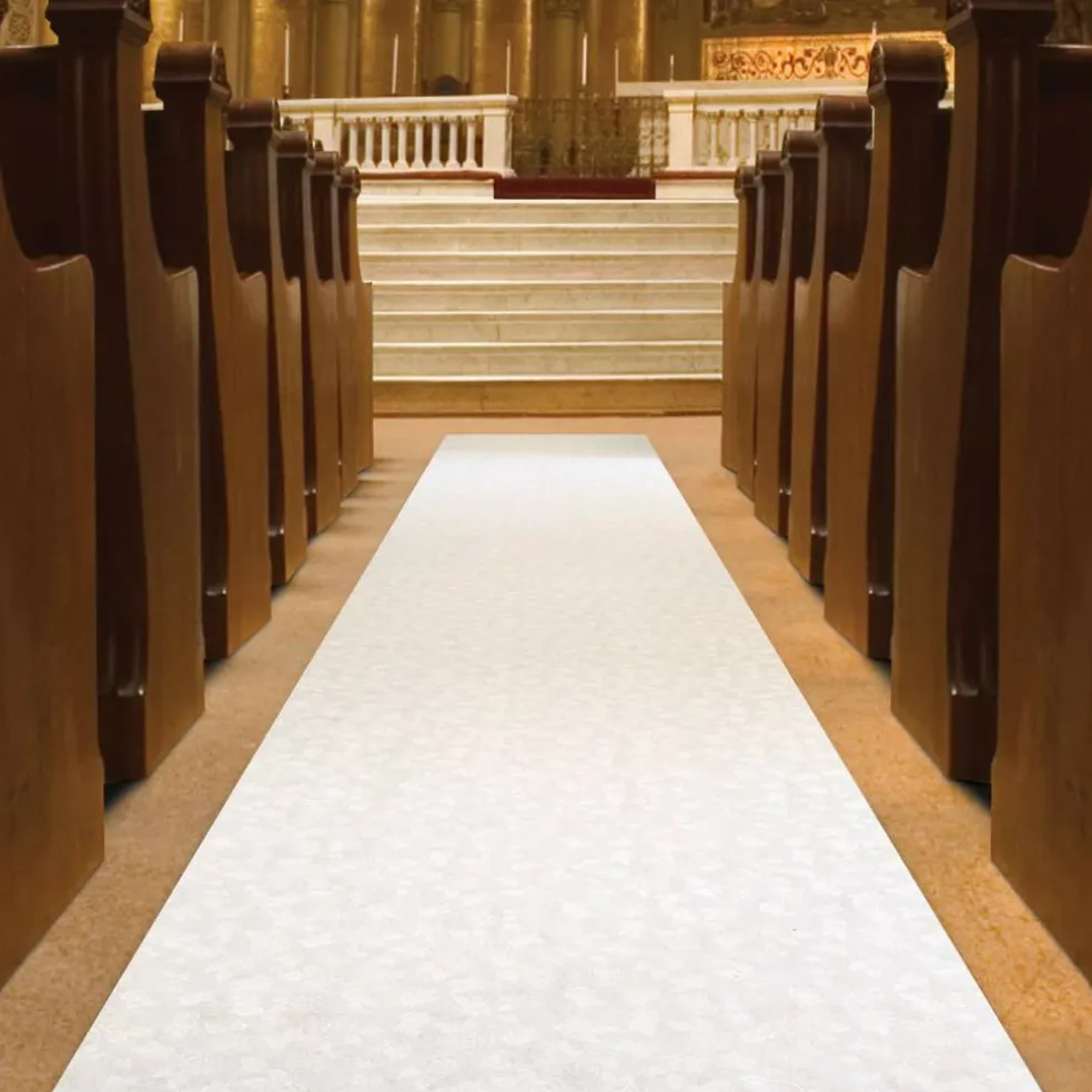 Beistle 100ft. White Rose Aisle Runner