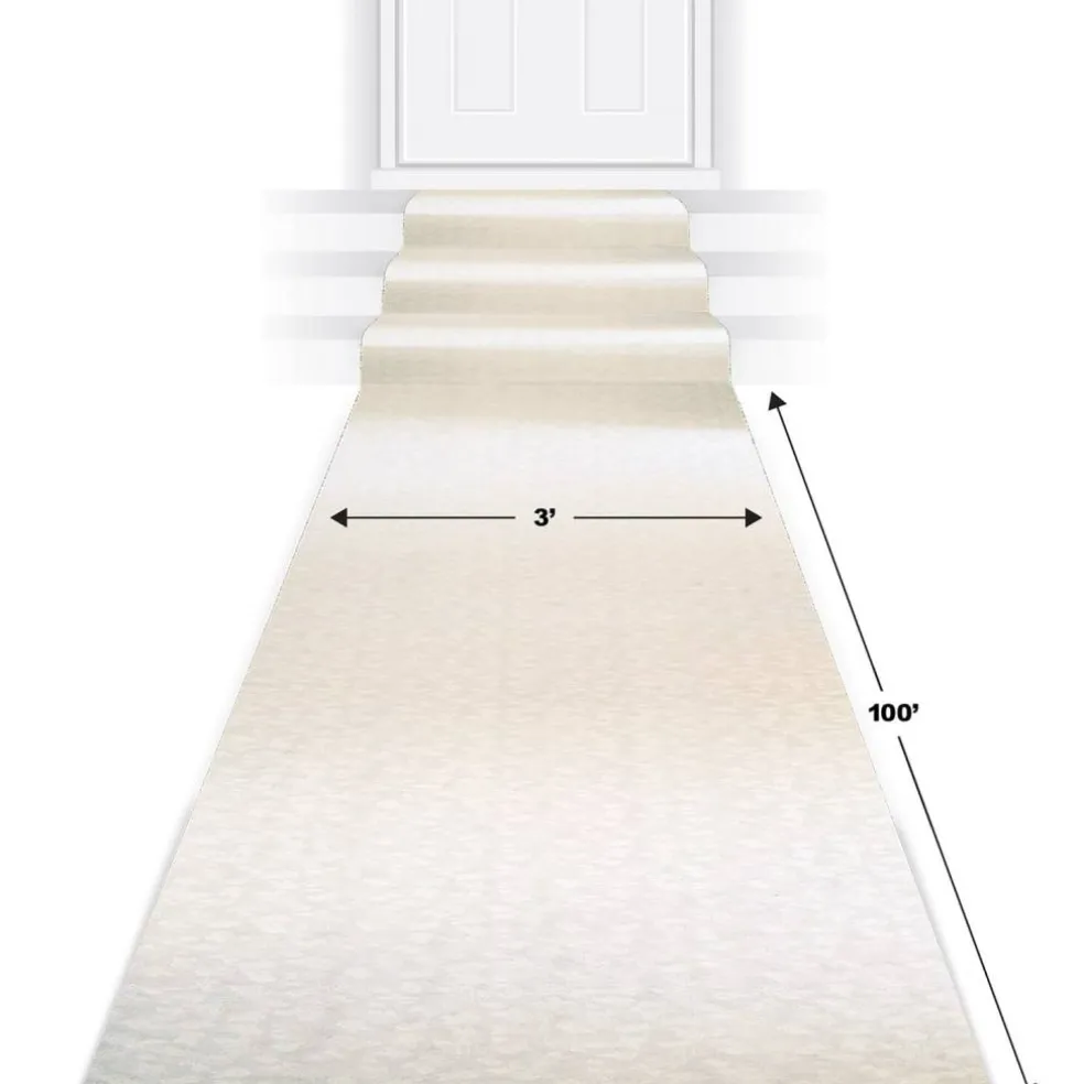 Beistle 100ft. White Rose Aisle Runner