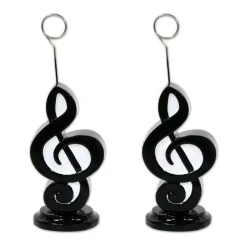 Beistle 6oz. Black Musical Note Photo & Balloon Holders, 2ct.