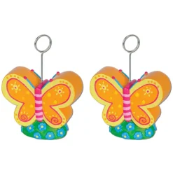 Beistle 6oz. Butterfly Photo & Balloon Holders, 2ct.