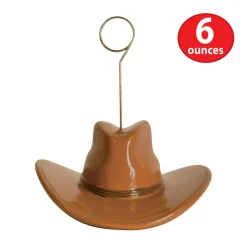 Beistle 6oz. Cowboy Hat Photo & Balloon Holder, 2ct.