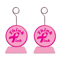 Beistle 6oz. Pink Ribbon Photo & Balloon Holders, 2ct.