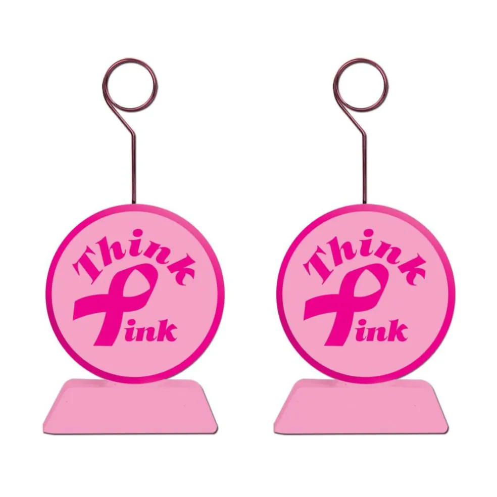 Beistle 6oz. Pink Ribbon Photo & Balloon Holders, 2ct.