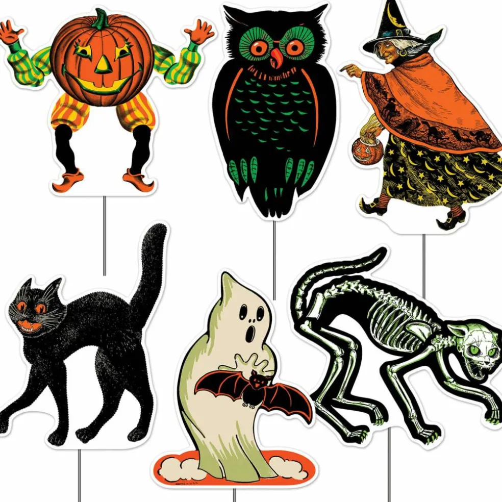 Beistle Plastic Vintage Halloween Yard Signs