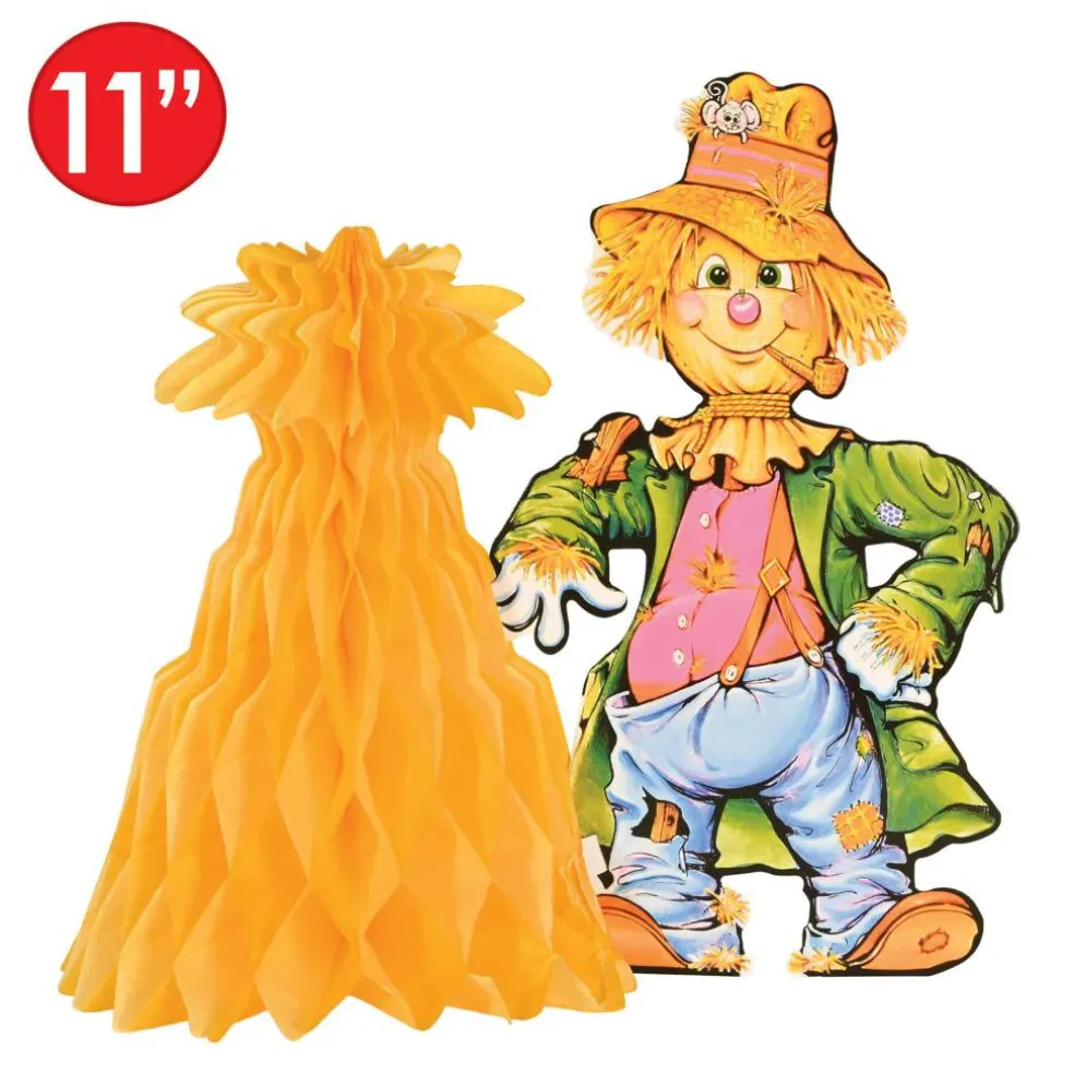 Beistle 11" Scarecrow with Tissue Cornshock Centerpiece Packs, 3ct.