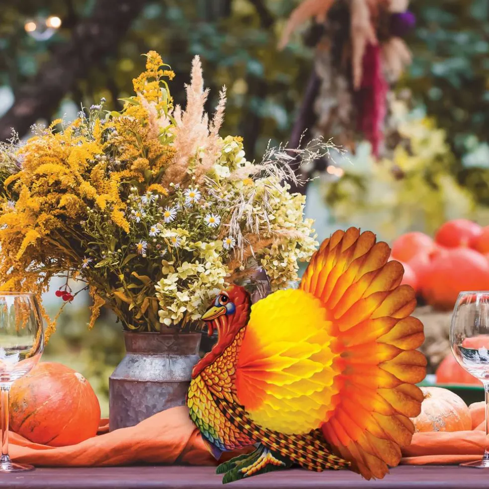 Beistle 12" Tissue Turkey Centerpieces, 2ct.