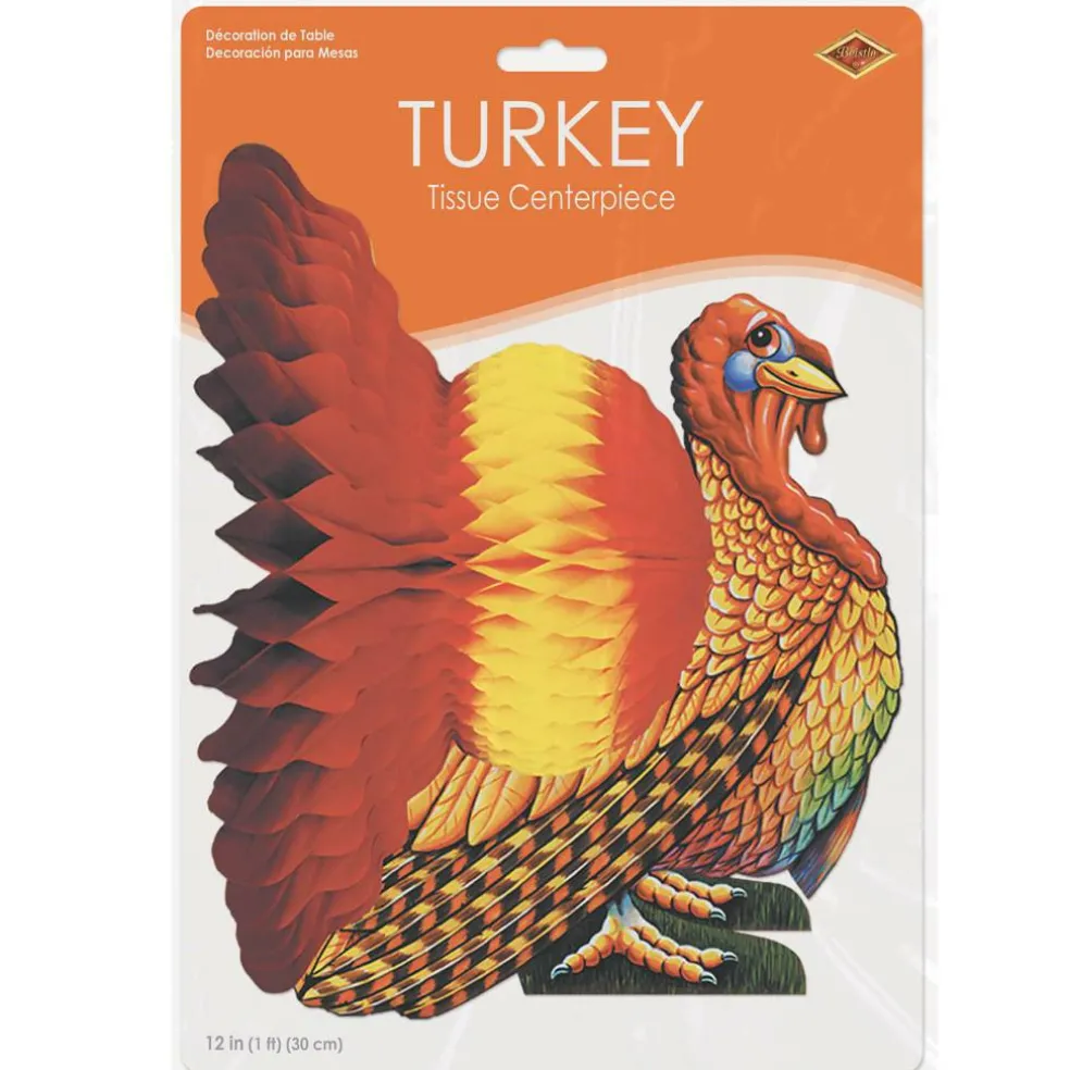 Beistle 12" Tissue Turkey Centerpieces, 2ct.