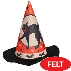 Beistle Vintage Halloween Felt Witch Hats, 3ct.