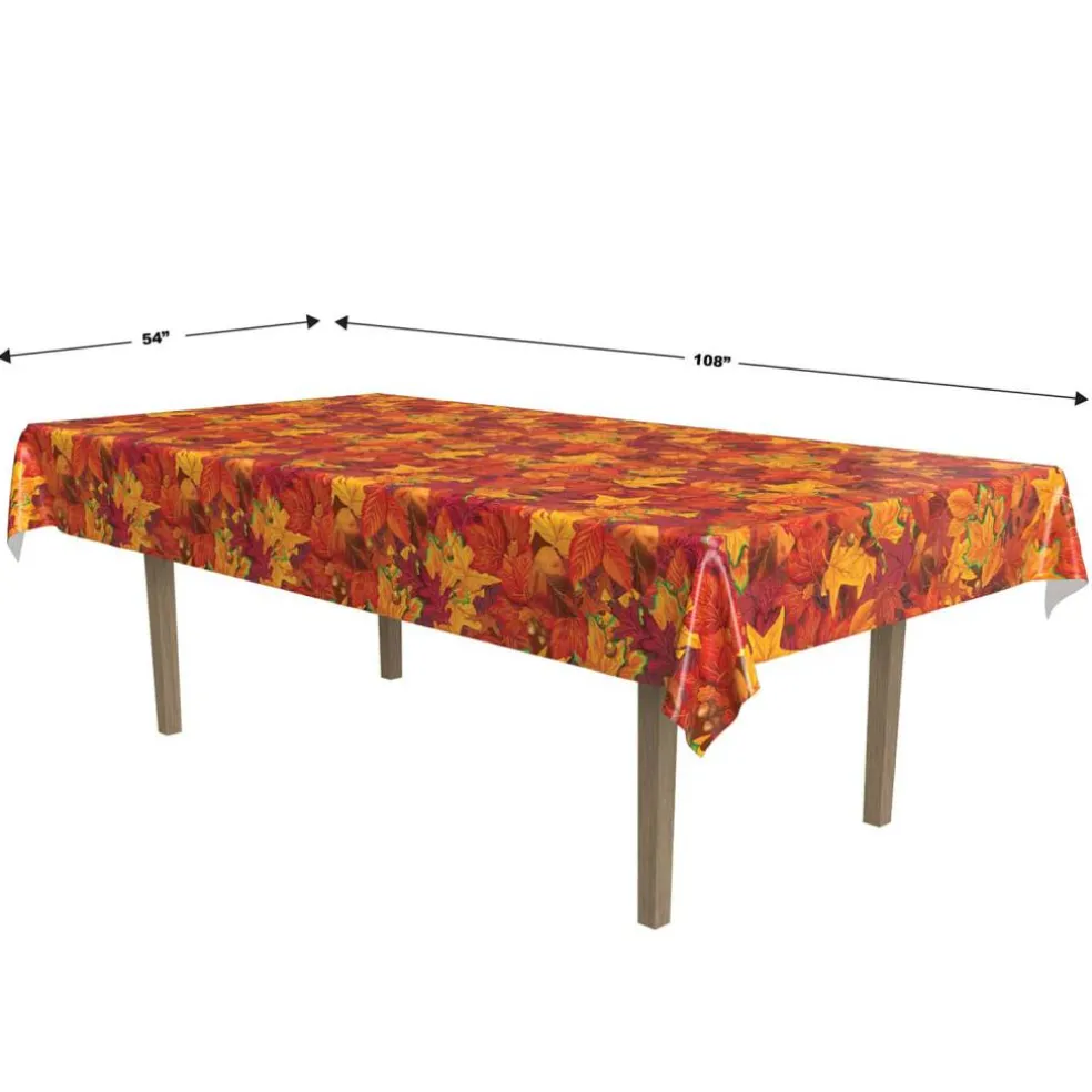 Beistle 54" x 108" Fall Leaf Table Cover