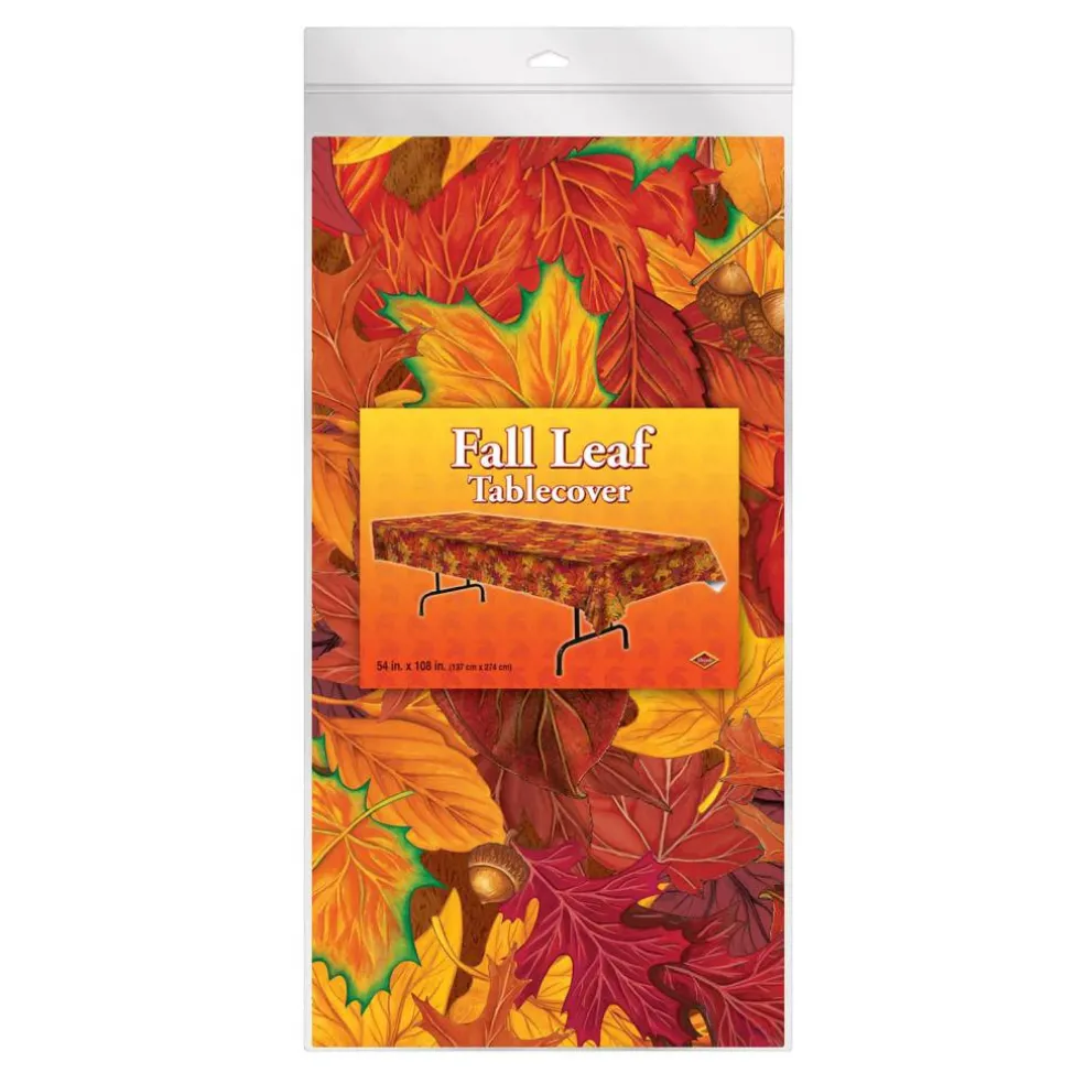 Beistle 54" x 108" Fall Leaf Table Cover