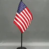 Belgium and US Flag Set American Made 4x6 with White Two‑Hole Base