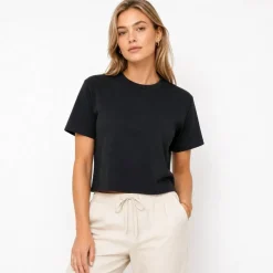 BELLA + CANVAS Ladies Jersey Cropped T-Shirt Free Shipping