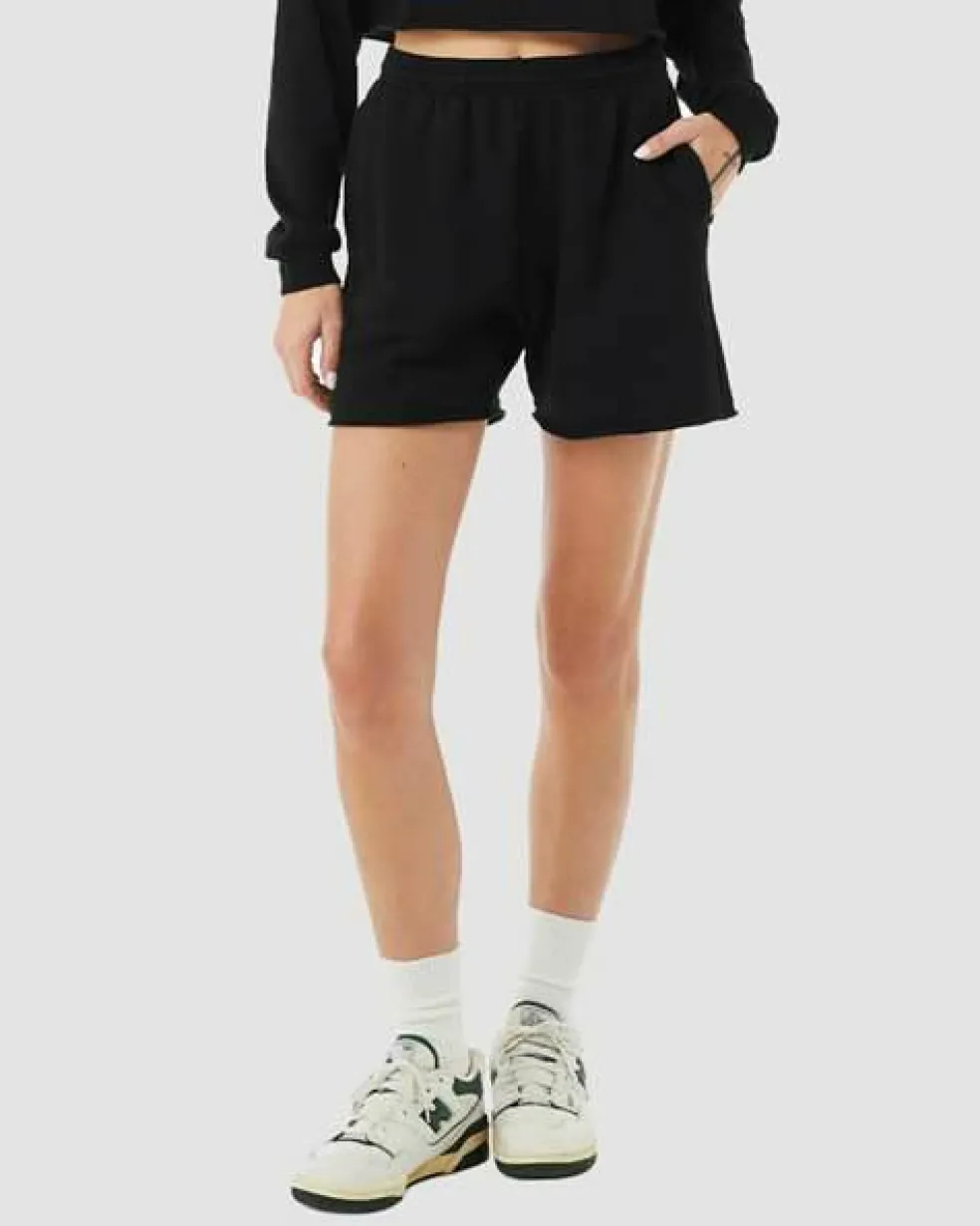 BELLA + CANVAS Women's Cutoff Fleece Shorts Free Shipping