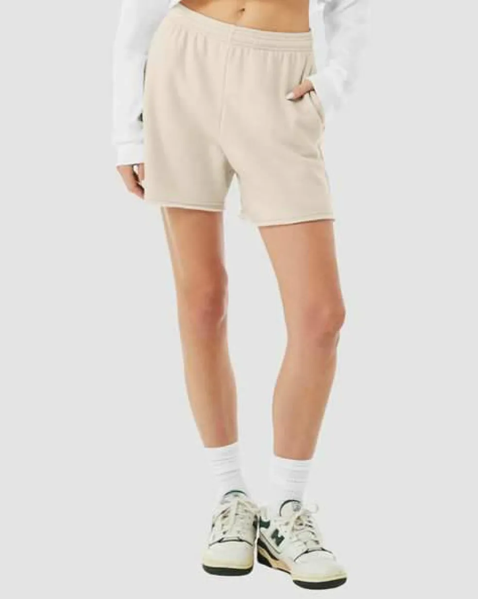 BELLA + CANVAS Women's Cutoff Fleece Shorts Free Shipping