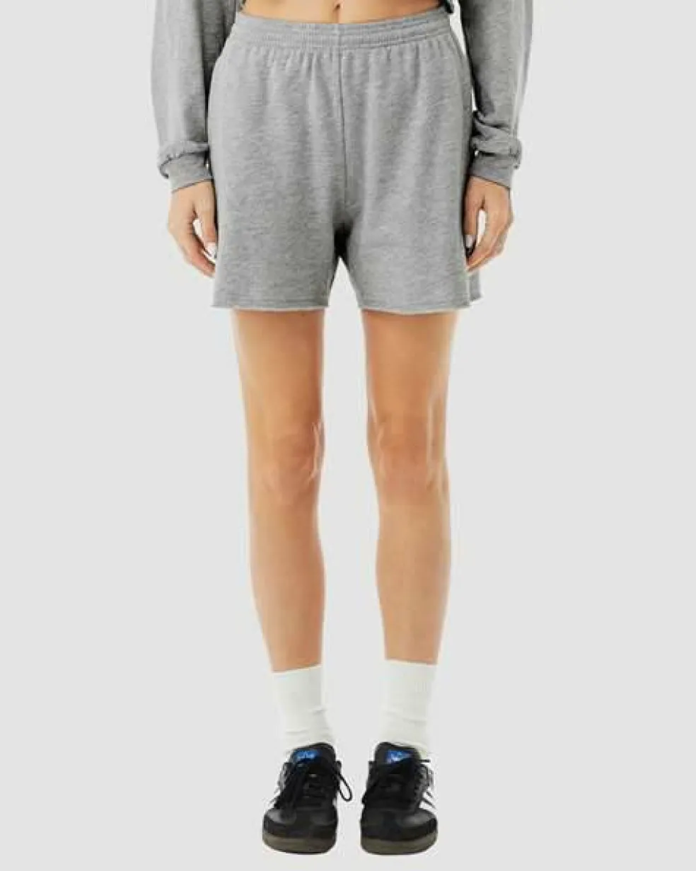 BELLA + CANVAS Women's Cutoff Fleece Shorts Free Shipping