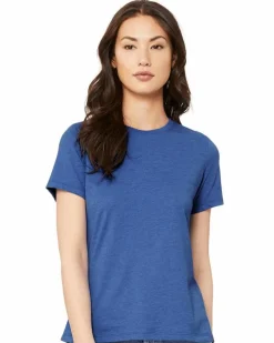 BELLA + CANVAS Women’s Relaxed Fit Heather CVC T-Shirt Free Shipping