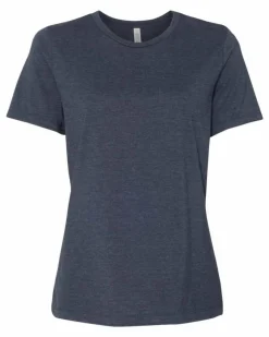 BELLA + CANVAS Women’s Relaxed Fit Heather CVC T-Shirt Free Shipping