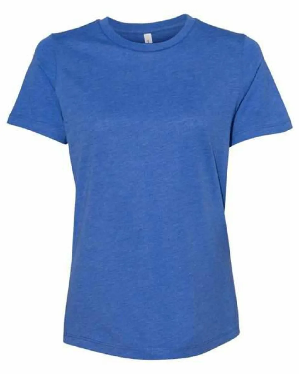 BELLA + CANVAS Women’s Relaxed Fit Heather CVC T-Shirt Free Shipping