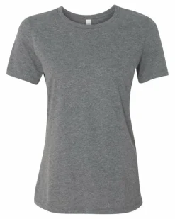 BELLA + CANVAS Women’s Relaxed Fit Heather CVC T-Shirt Free Shipping