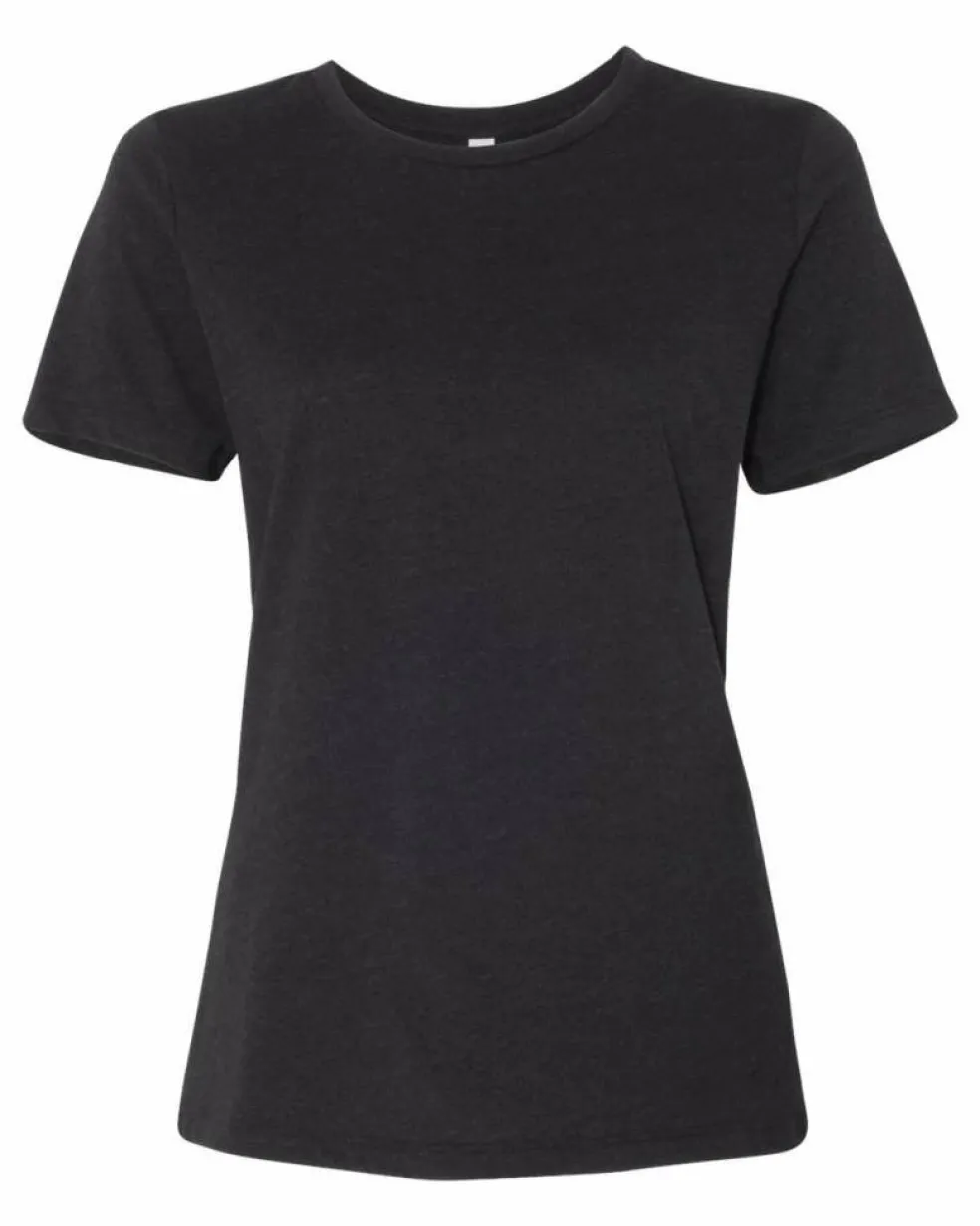 BELLA + CANVAS Women’s Relaxed Fit Heather CVC T-Shirt Free Shipping