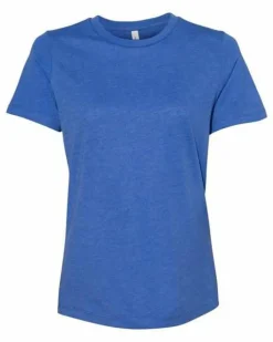 BELLA + CANVAS Women’s Relaxed Fit Heather CVC T-Shirt Free Shipping