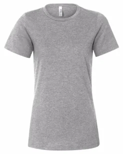 BELLA + CANVAS Women’s Relaxed Fit Heather CVC T-Shirt Free Shipping