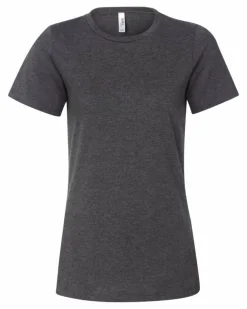 BELLA + CANVAS Women’s Relaxed Fit Heather CVC T-Shirt Free Shipping