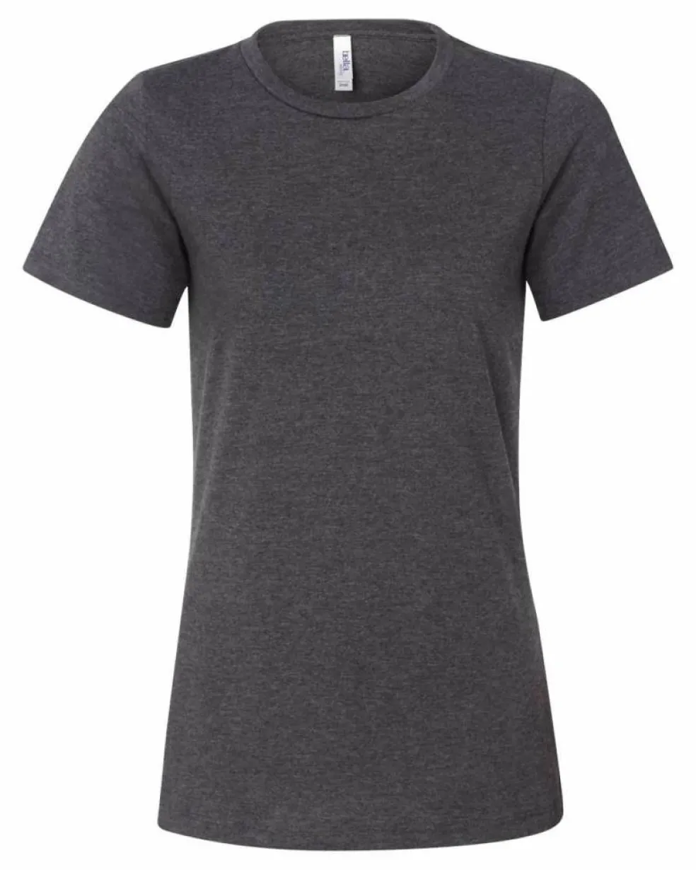 BELLA + CANVAS Women’s Relaxed Fit Heather CVC T-Shirt Free Shipping