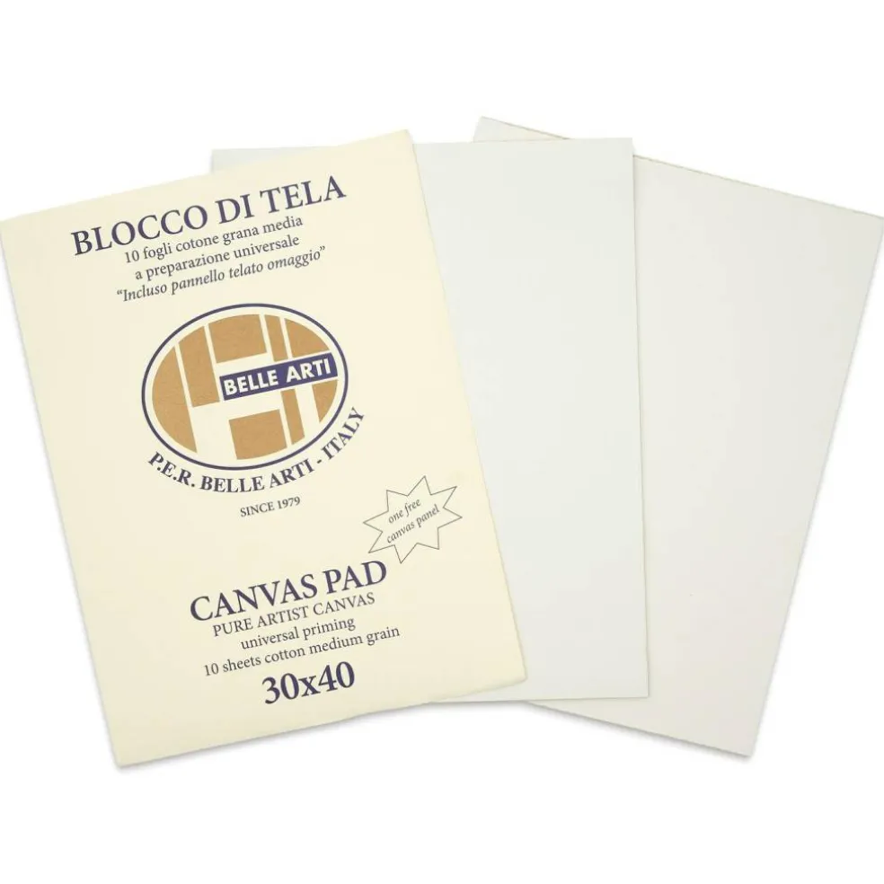 Belle Arti Acrylic Primed Canvas Pad - 11.8" x 15.8", 10 Sheets