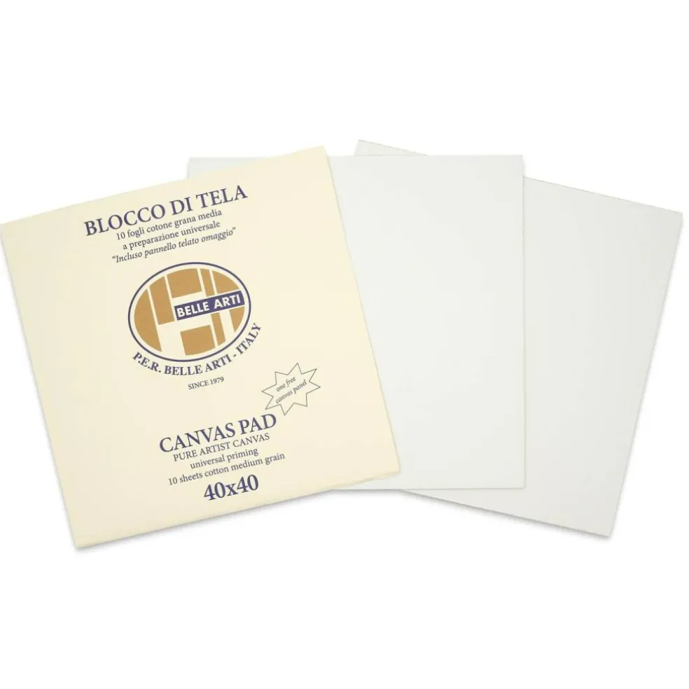 Belle Arti Acrylic Primed Canvas Pad - 15.8" x 15.8", 10 Sheets