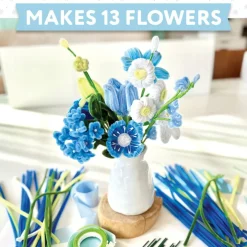 Bendable Blooms Chenille Stem Flower-Making Kit Botanical Blues: Everything You Need to Make a Beautiful Floral Bouquet
