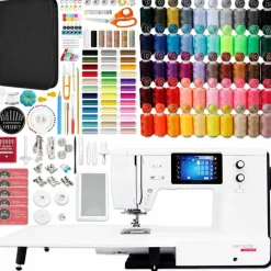 Bernette B77 Deco Sewing & Quilting Machine with 93 Spools & 200+ Accessories