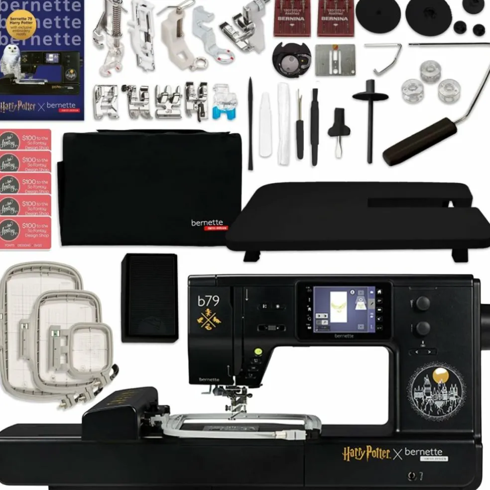 Bernette B79 Harry Potter Sewing & Embroidery Machine with Silhouette Cameo 5α Alpha