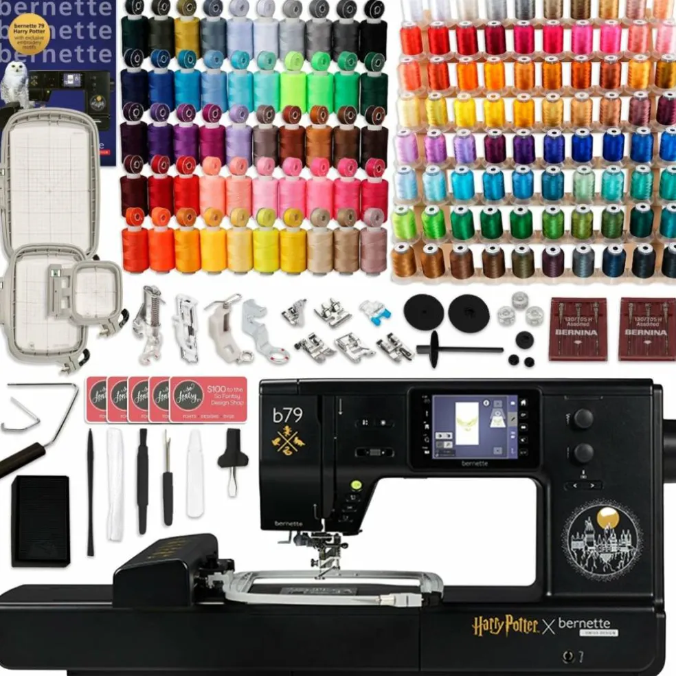 Bernette B79 Harry Potter Sewing & Embroidery Machine with 130 Thread Spools