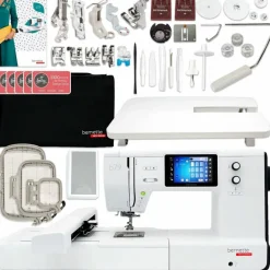 Bernette B79 Sewing & Embroidery Machine Bundle with 130 Thread Spools