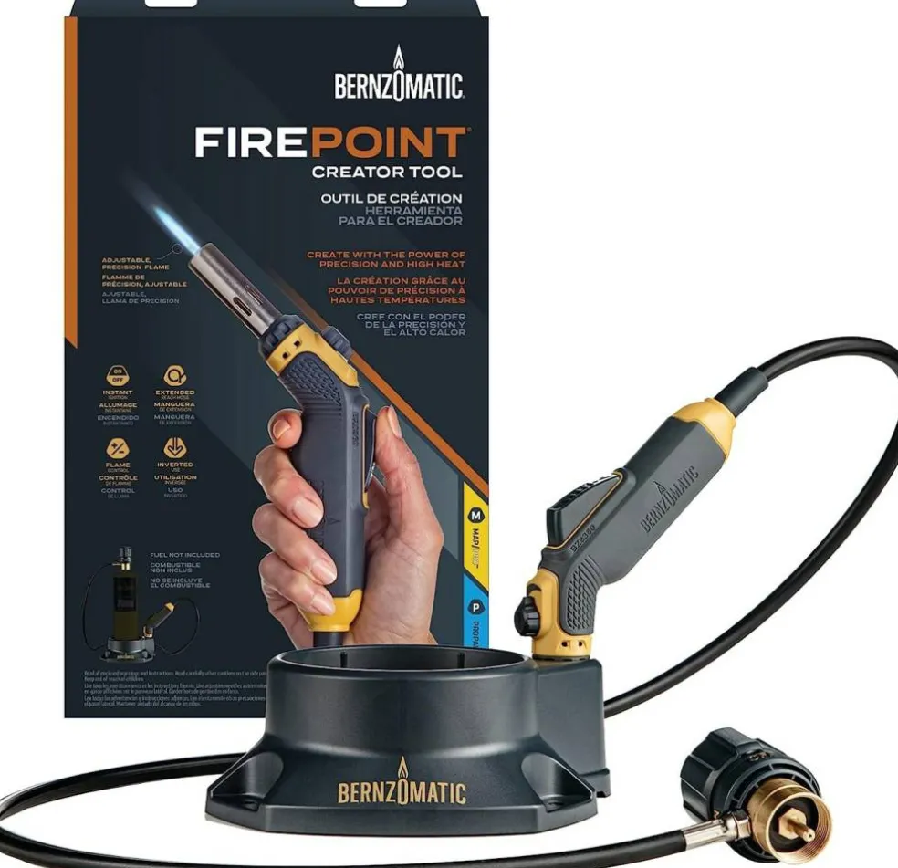Bernzomatic FirePoint Creator Tool: Precision Flame Hand Torch for use with Bernzomatic MAP-Pro or Propane Fuel (FirePoint Tool)